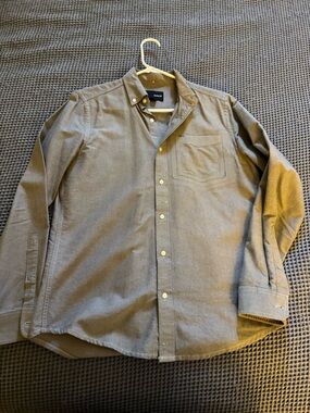 Hurley Olive-Tone Button-Down Dress Shirt